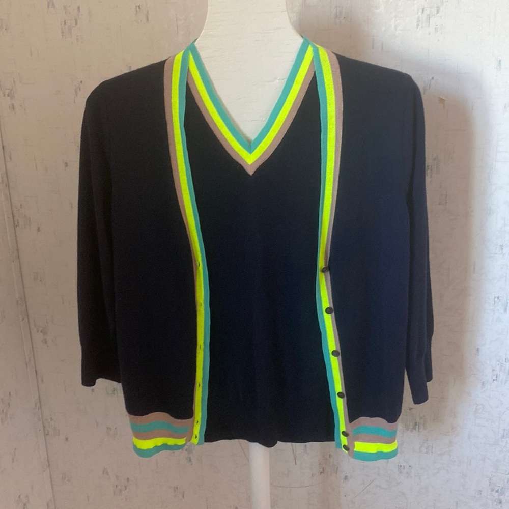 cute j crew cardigan & tank set